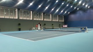 Swiss Indoors Basel 2014 COURT VIEW Kukushkin  Becker ATP 500 HD [upl. by Coryden983]