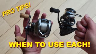 Baitcaster Vs Spinning Reels For Bass Fishing  Bass Fishing [upl. by Bravin]