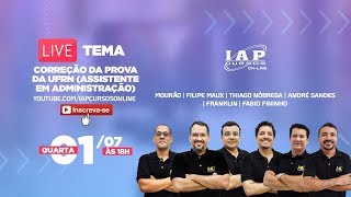 LIVE CORREÇÃO DA PROVA DO CONCURSO DA UFRN 2019 ASSISTENTE ADMINISTRATIVO [upl. by Acirt]