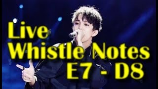 Dimash Kuidaibergen  Live Whistle Notes  E7  D8  迪玛希的高音 Димаш Свистковый регистр [upl. by Aracot182]