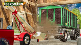 LS19 HOF BERGMANN 143 Start vom GETREIDETROCKNER mit Propangas und Weizen  FARMING SIMULATOR 19 [upl. by Anirret]