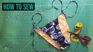 How to Sew a String Bikini Bottom with Side Ties [upl. by Nylaj]