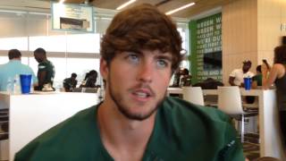 Tulane QB Tanner Lee says its crazy hot but Wave progressing Video [upl. by Udella43]