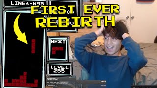 First Ever REBIRTH in NES Tetris [upl. by Guildroy828]