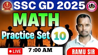 SSC GD 2025 Maths Practice Set 10  Math Classes  Previous year Math By Ramu Sir [upl. by Tucky]