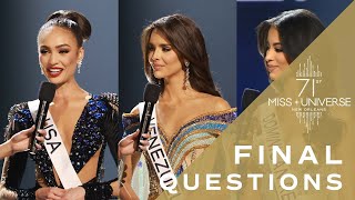 71st MISS UNIVERSE  Final Questions  Miss Universe [upl. by Hait]