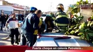 Choque en colonia petrolera el primer dia del año 2016 en Guaymas [upl. by Minardi]