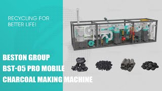 How Does BST05 Pro SkidMounted Mobile Charcoal Making Machine WorkBESTONGROUP [upl. by Suhcnip]