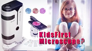 A First Microscope for Young Scientists Unboxing amp Test [upl. by Gothurd]