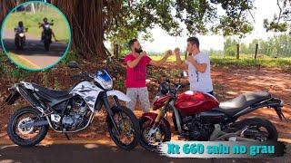 HORNET VS XT660 ARRANCADA QUEM LEVA ESSA [upl. by Zeta]