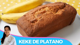 KEKE DE PLATANO  BIZCOCHO ESPONJOSO  RECETA FACIL [upl. by Ylevol]