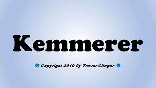 How To Pronounce Kemmerer Wyoming [upl. by Gnahc]