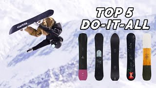 Top 5 DoItAll Snowboards 2023  Board Archive [upl. by Eirena]