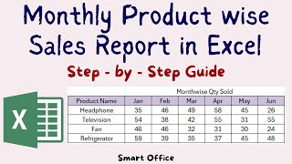 Make Monthly Product wise sales report in excel  Generate sales report from big Database [upl. by Anaeel]