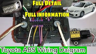 Toyota GLI 2016 ABS amp deceleration sensor Wiring daigram  complete information [upl. by Oiramal955]