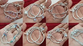 new silver chain Anklets designs under 2000 with price  चांदी की चैन पायल की डिजाइन 😍😍😍 [upl. by Niawtna]