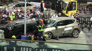 Intervention des pompiers de la Drôme en secours routier Extraction Challenge 2018 [upl. by Anairol]