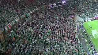 Irish Fans Sing Fields of Athenry Against Spain Euros 2012 [upl. by Ecirb]