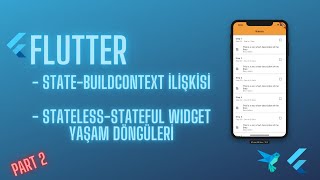 Flutter  Stateless ve Stateful Widget Yaşam Döngüleri StateBuildContext İlişkisi  2022 Part 2 [upl. by Anehc]