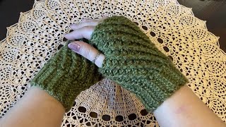 Crochet fingerless gloves [upl. by Tnomal559]