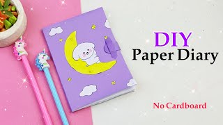 how to make diary with paper without cardboard  diy diary without gluegun  homemade diary [upl. by Hamnet664]