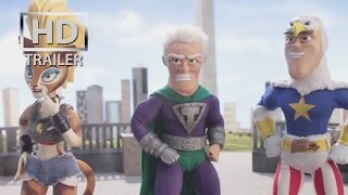 Super Mansion  official tailer US 2015 Bryan Cranston Crackle SDCC [upl. by Plafker754]