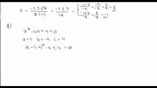Eksempler på løsning af andengradsligninger [upl. by Pimbley212]