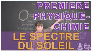 Le spectre du soleil  PhysiqueChimie  1ère S  Les Bons Profs [upl. by Nonnel]