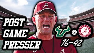 Kalen DeBoer presser after USF vs Alabama [upl. by Asilrahc]