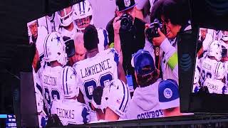 Dallas Cowboys Demarcus Lawrence fires up team pregame vs Philadelphia Eagles 121023 [upl. by Eiramac]