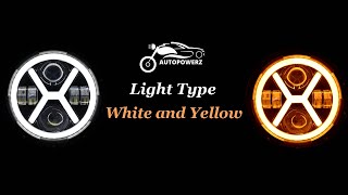 AUTOPOWERZ LED Headlight For Bikes Likes Royal Enfield Thunderbird Dual Color DRL amp High Low Beam [upl. by Yllom109]