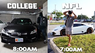 Day In The Life NFL vs College Football [upl. by Ken]