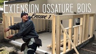 construire son Extension en ossature bois 1 [upl. by Mulderig]