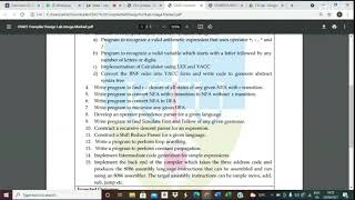 KTU CS431 Compiler Design LabS7 CSLab introduction [upl. by Ayrotal]