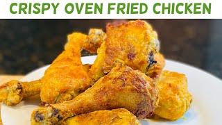 How To Bake Crispy Oven Chicken NO Bread Crumbs  Oven Fried Chicken Recipe [upl. by Nairdad]