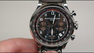 Baume and Mercier Capeland Chronograph Mens Watch Review Model 10002 [upl. by Joane]