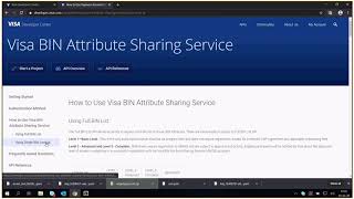 How to Connect to the Visa BIN Attribute Sharing Service APIs [upl. by Nirrak236]