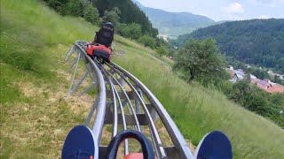 The Mountain Coaster Black Forest Germany  Sommerrodelbahn Gutach Schwarzwald  Toboggan run [upl. by Rebhun]