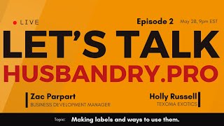 Lets Talk HusbandryPro Ep2  The New Label system and ways to use it [upl. by Annairoc]