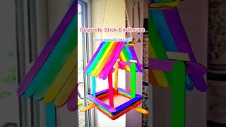 POPSICLE STICK BIRDHOUSE  POPSICLE STICK CRAFTS  ICE CREAM STICK CRAFT shorts short viral [upl. by Anigger]