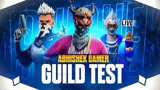 🔴FREE FIRE LIVE GUILD TEST CUSTOM ROOM  FF LIVE GUILD TEST fflive liveguildtest abhishekgamer [upl. by Ileane69]