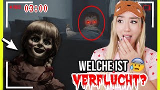 Erkenne die verfluchte ANNABELLE PUPPE welche BEWEGT sich bei OVERNIGHT CHALLENGE um 3 Uhr Nachts [upl. by Yve509]