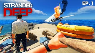 Our Plane CRASHES Into the Ocean  Stranded Deep Multiplayer 1 [upl. by Elleunamme]