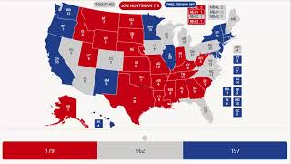 Alternate History 2012 Election Prediction  Jon Huntsman vs Pres Obama [upl. by Reace]