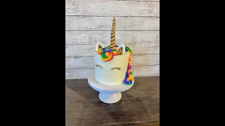 Rainbow Unicorn Cake Decorating [upl. by Etteniuqna]