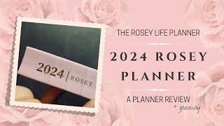 Planner Review 2024 Rosey Plannerand its not a Tomoe River Paper planner giveaway closed [upl. by Ennovad]