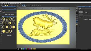 Carveco Maker Design and Toolpath for 3D Elk Carve [upl. by Oneill293]