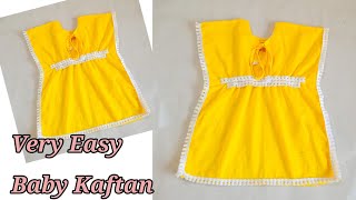 Very Easy and Beautiful Baby Kaftan cutting and Stitching Tutorial For 3 to 4 year baby Kaftan Top [upl. by Notgnirrab594]