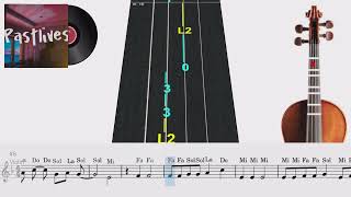 Past Lives  Violín 🎻 Play Along  TUTORIAL  TABLATURA [upl. by Enidan]