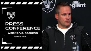 Coach McDaniels Talks Jordan Love and the Packers’ Run Game  Raiders  NFL [upl. by Connelly]